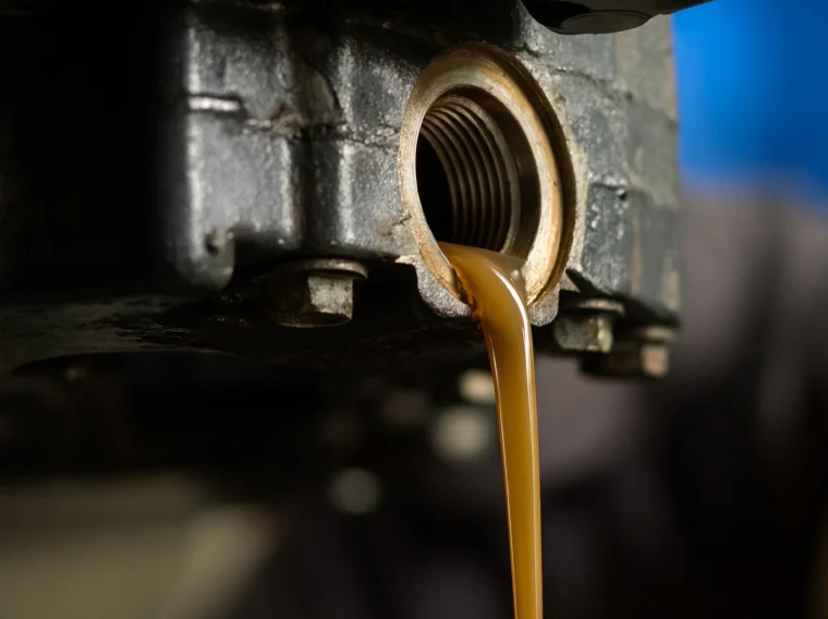 A close up of a metal pipe with a liquid flowing out.